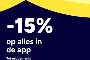 -15% op de hele APP tot middernacht💥📱