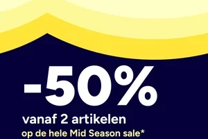 -50% vanaf 2 stuks* tot middernacht