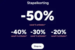 Stapelkorting: tot -50% 💥