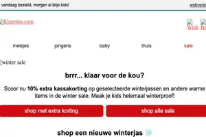 ❄️ -10% EXTRA op geselecteerde jassen!