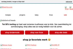 🤩 tot -50% tijdens kidsfestival!