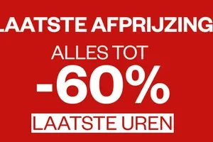 Tot -60% eindigt VANDAAG
