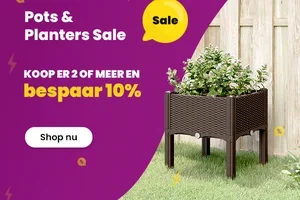 Binnenkort voorbij: Koop 2+, bespaar 10% op bloempotten & plantenbakken