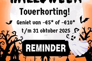 🎃 Reminder! Halloween Treat: €5 of €10 korting