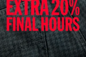 Extra 20%. Last day.