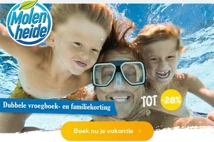 Zomer '26: -23% gegarandeerd dankzij de dubbele vroegboek- en familiekorting. Ongezien voordeel! ☀