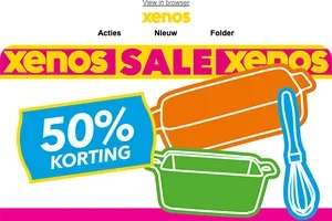 SALE: koken en tafelen tot 50% korting