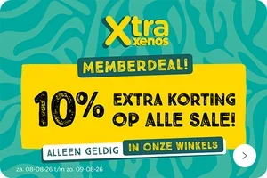 10% extra korting in onze winkels
