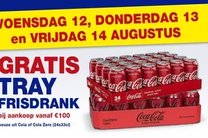 Gratis tray frisdrank bij aankoop van min. €100