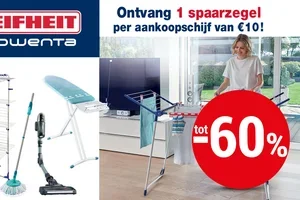 Tot -60% op Leifheit & Rowenta!