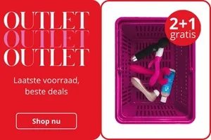 Yes! 2+1 gratis in de OUTLET! 🛒