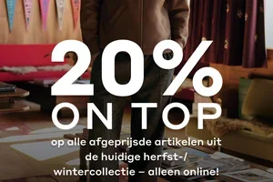 Alleen voor een beperkte tijd: 20% EXTRA korting op reeds afgeprijsde artikelen uit de huidige collectie