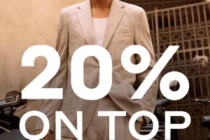 20% ON TOP – op artikelen die al in de aanbieding zijn in de categorie SALE