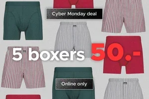 5 boxers voor 50.- | Cyber Monday deal