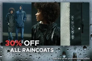 30% Korting op (gevoerde) regenjassen