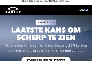 20% korting op glazen op sterkte eindigt binnenkort