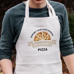 Gepersonaliseerd keukenschort met pizza en naam, Vaderdag cadeau, Cadeau voor mannen / vriend, Cadeau voor vrouwen / vriendin, Cadeau moeder, Cadeau vader, Romantisch cadeau, Huwelijkscadeau, Kleine cadeautjes, Cadeau, Cadeau idee