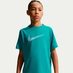 Dri-Fit Multi  T-shirt Kinderen - petrolblauw, wit