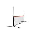 Tennisnet 3m Met Stangen-Rood,Zwart