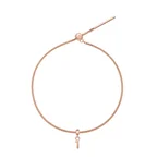 Number Rose Gold Charm + Snake Bracelet RG