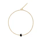 Black Orb Gold Charm + Chain Bracelet G
