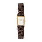 Bound Mini Dark Brown Lizard Gold