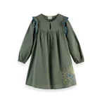 Girls' Seersucker embroidered dress