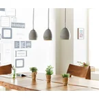 DELIFE Hanglamp Cirillo 70x15 grijs 3 tinten beton