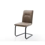 DELIFE Sledemodel Vinjo-Flex microvelours taupe vintage sledemodel vlak zwart