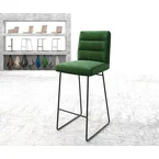 DELIFE Barstoel Pela-Flex fluweel groen slipframe metaal