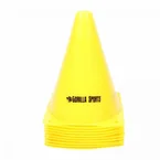 Set van 10 pionnen 17 cm geel