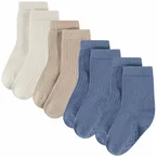 Sokjes SIDNEY (4-pack) - Off White, Beige & 2x Blauw rib