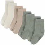 Sokjes SIDNEY (4-pack) - Off White, Beige & 2x Groen rib