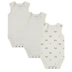 Romper zonder mouw IZZY (3-pack) - Off White, Off White & Print
