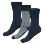 Sokken Beau (3-pack) - Navy gestreept