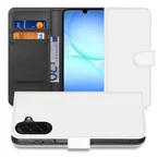 Samsung Galaxy A17 Boekhoes Met Pasjeshouder Kunstleer Wit