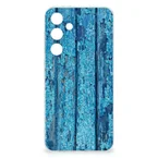 Samsung Galaxy S24 FE Bumper Hoesje Wood Blue