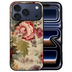 iPhone 18 Pro hoesje Bloemen met zwarte rand