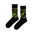 Restyle - Herbal Jacquard Fern Leaves And Crescent - Sokken