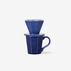Blue mug with coffee drip - 2 pcs