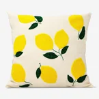 Cushion with lemon print - 45x45 cm