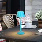 Gaja LED Portable Taffellamp IP44 RGBW Blauw Lindby - Balkon - Modern - Kunststof - 1 lamp