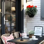 Gaja LED Portable Taffellamp IP44 RGBW Zwart Lindby - Balkon - Modern - Kunststof - 1 lamp