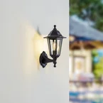 Nane buitenwandlamp, lantaarn, zeewaterbestendig, E27 Lindby - Balkon - Antiek - Kunststof - 1 lamp