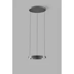 Edge Round LED hanglamp, titanium, Ø40 cm, Smart - Light-Point - Woonkamer - Designer - Aluminium - Ring