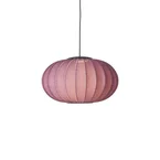 Knit-Wit 57 Oval LED Hanglamp Burgundy - Made By Hand - Slaapkamer - Stof