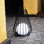 Evesham Outdoor Lantern Large Black - Dyberg Larsen - Terras - Designer - Metaal - Met lampenkap