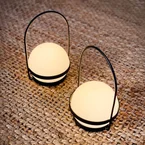 Summer LED lantaarn op oplaadbare batterijen, 2 stuks, zwart - Dyberg Larsen - Terras - Modern - Metaal - Bol