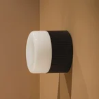 Hubble 12 badkamer wandlamp, Ø 12 cm, zwart - Globen Lighting - Scandinavisch - Metaal - Rond
