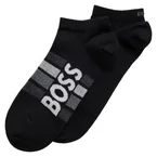 BOSS Sokken 2P Stripe Cotton Ankle Socks Zwart Maat 39/42
